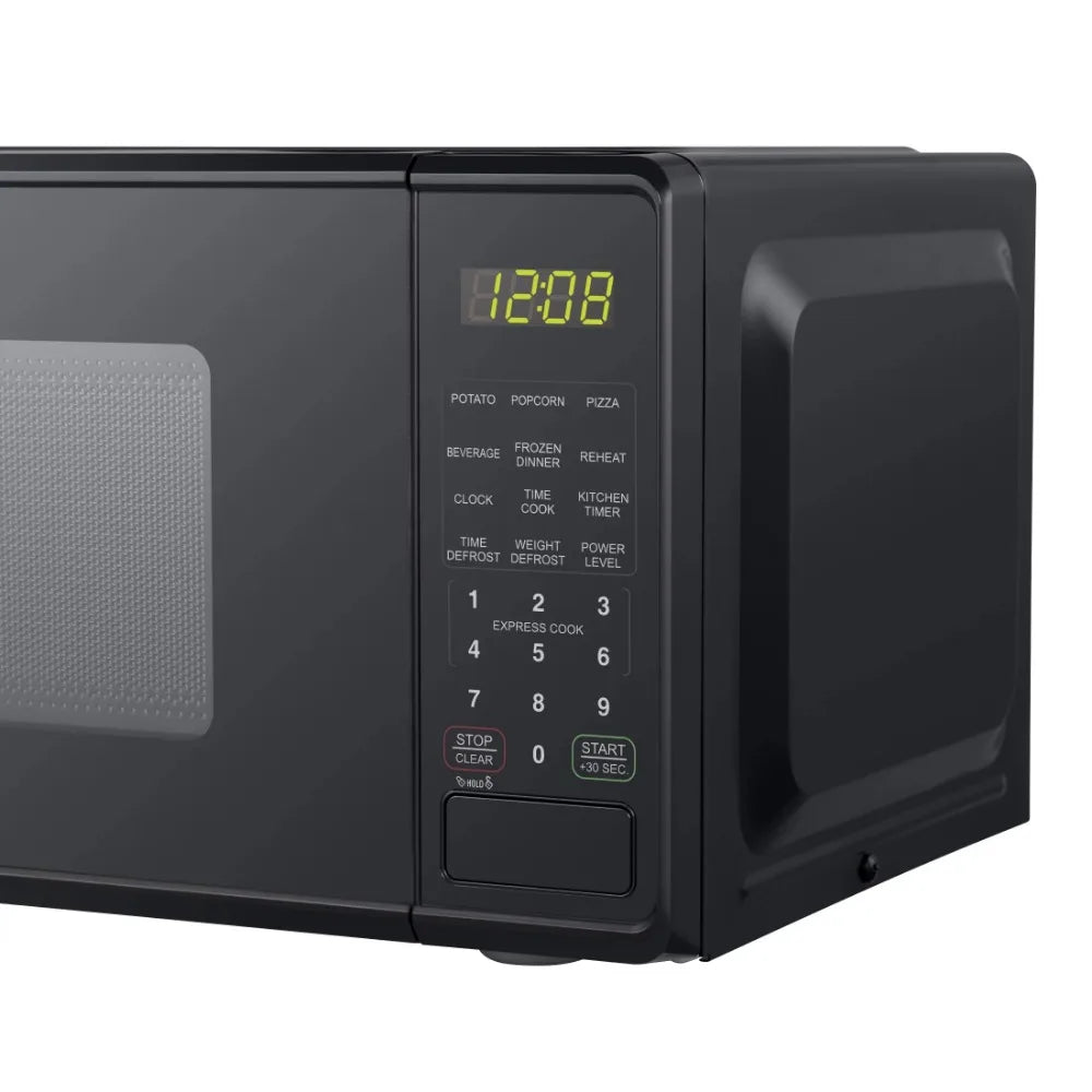 Countertop Microwave Oven, 700 Watts, Black, New, LED Display