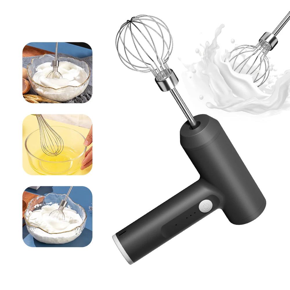 Wireless 3-Speed Portable Electric Mixer for Baking and Cooking