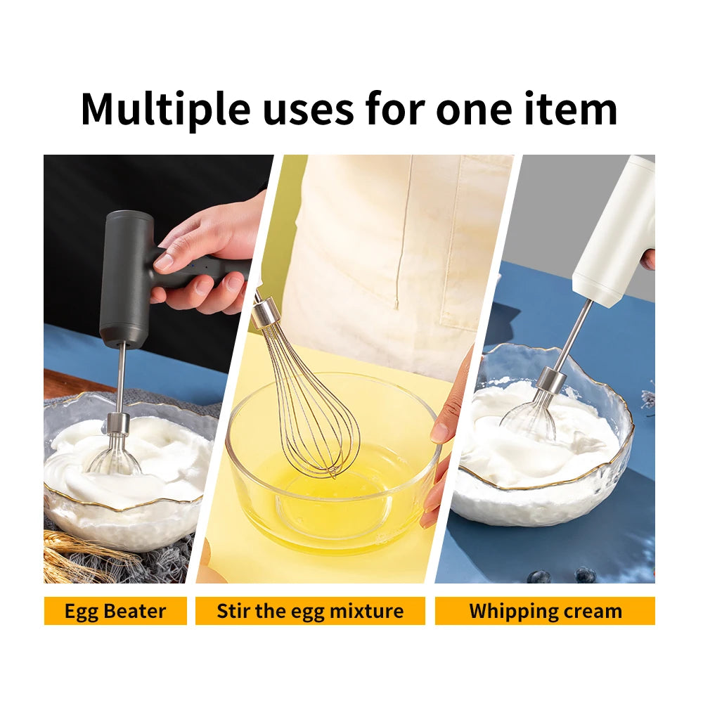 Wireless 3-Speed Portable Electric Mixer for Baking and Cooking