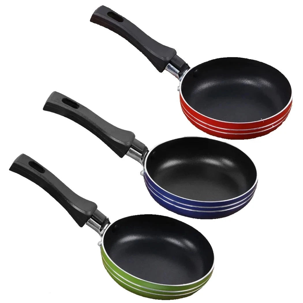 12cm/14cm/16cm Mini Frying Pan Non-Stick Steel Frypan Kitchen Cookware