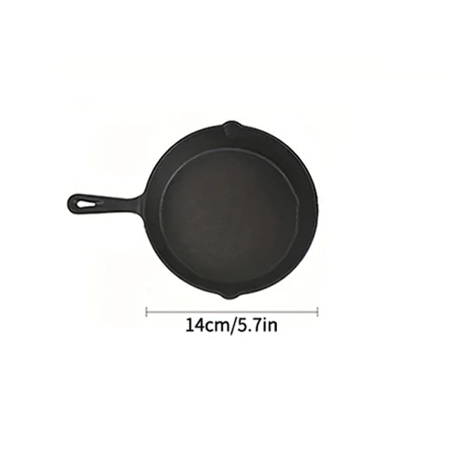 Frying Pan Cast Iron Uncoated Black Stir-Frying Kitchen Utensils