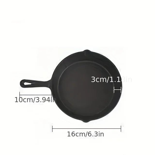 Frying Pan Cast Iron Uncoated Black Stir-Frying Kitchen Utensils