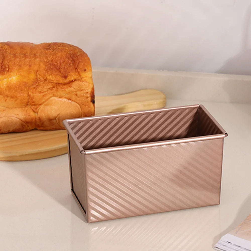 Non-Stick Rectangle Loaf Pan with Lid Aluminized Steel Bread Mould