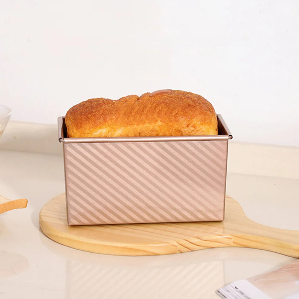 Non-Stick Rectangle Loaf Pan with Lid Aluminized Steel Bread Mould