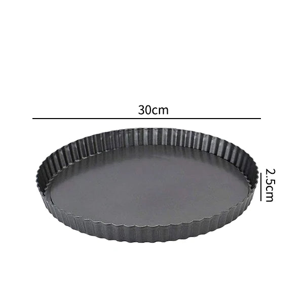 Non-Stick Tart Quiche Flan Pan Molds Round Removable Bottom Fluted