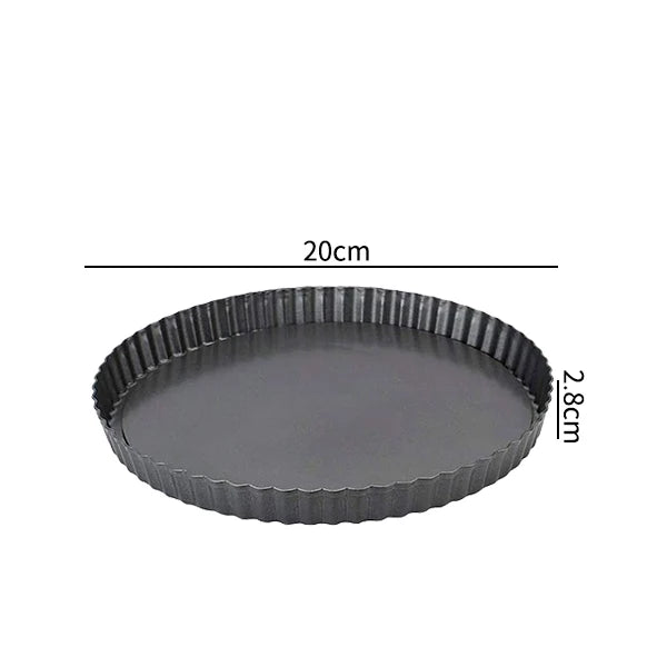 Non-Stick Tart Quiche Flan Pan Molds Round Removable Bottom Fluted