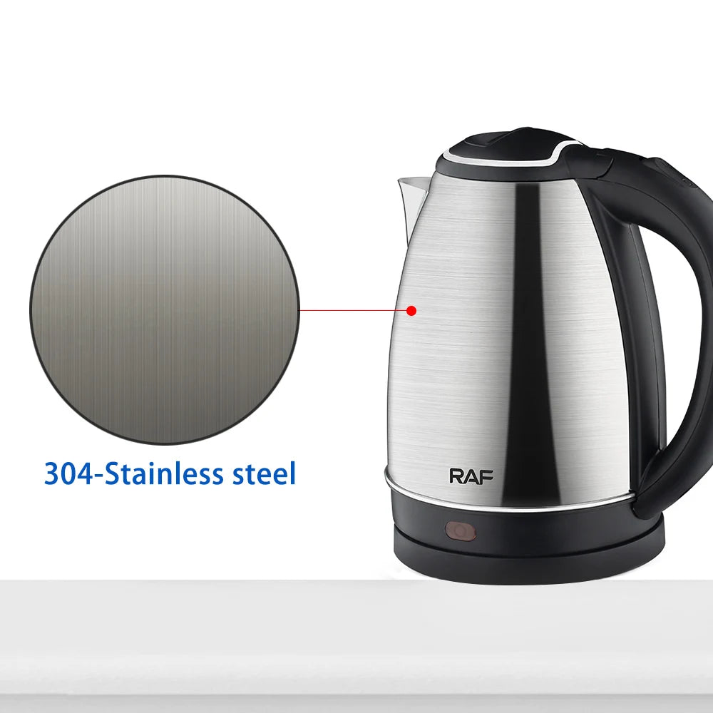 2L 1500W Stainless Steel Electric Kettle for Tea, Coffee, and More