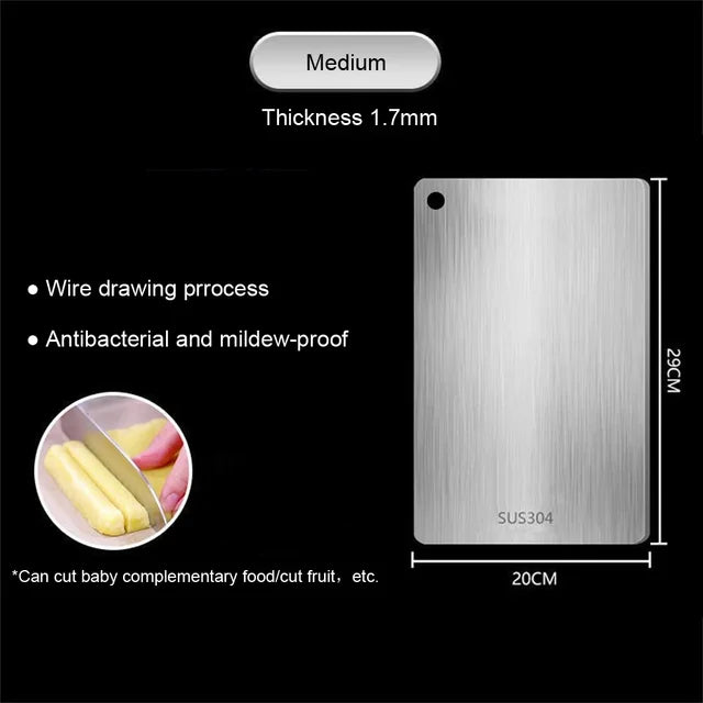 Stainless Steel Panel and Thickened Double Sided Chopping Board