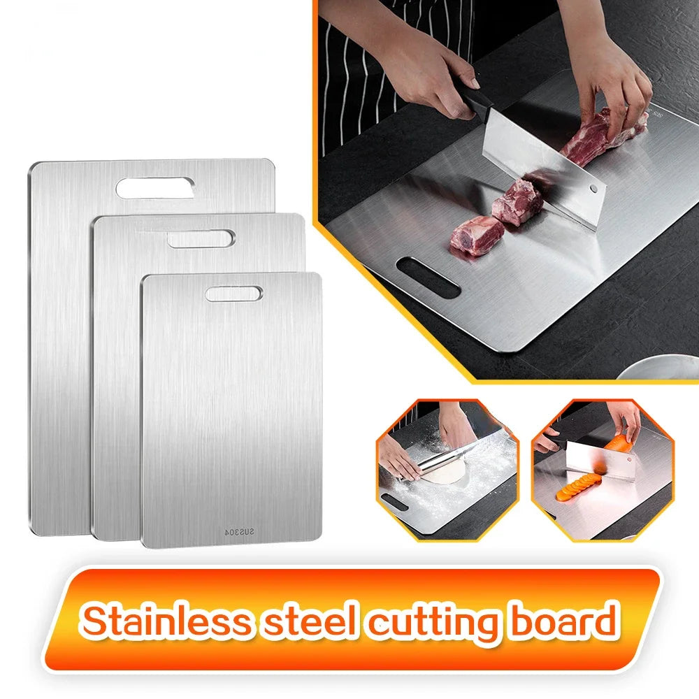 Stainless Steel Panel and Thickened Double Sided Chopping Board