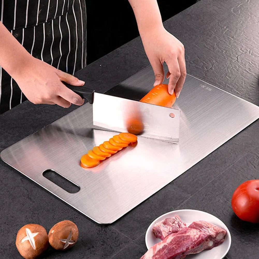 Stainless Steel Panel and Thickened Double Sided Chopping Board