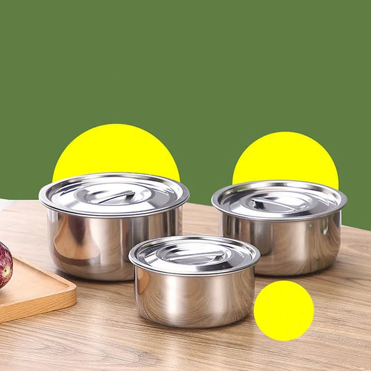 3pcs/set Stainless Steel Soup pot Stock Pot Set Stew Pot Cooking Tools