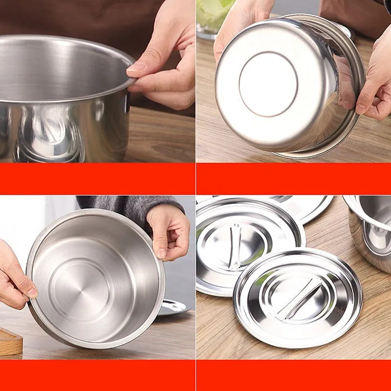 3pcs/set Stainless Steel Soup pot Stock Pot Set Stew Pot Cooking Tools