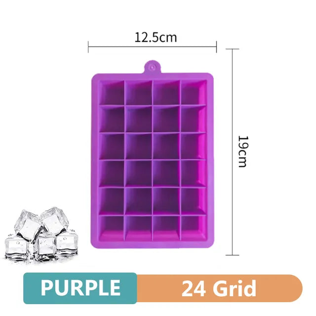 Giant Silicone Ice Cube Tray 4/6/8/15 Grid Food-Grade DIY Ice Maker