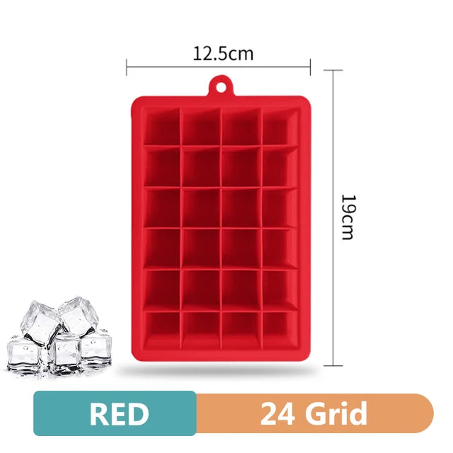 Giant Silicone Ice Cube Tray 4/6/8/15 Grid Food-Grade DIY Ice Maker