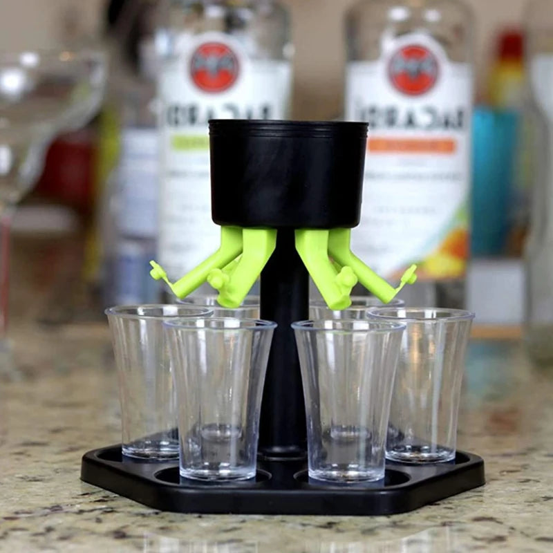 6 Shot Glass Dispenser - Party Perfection for All Beverages