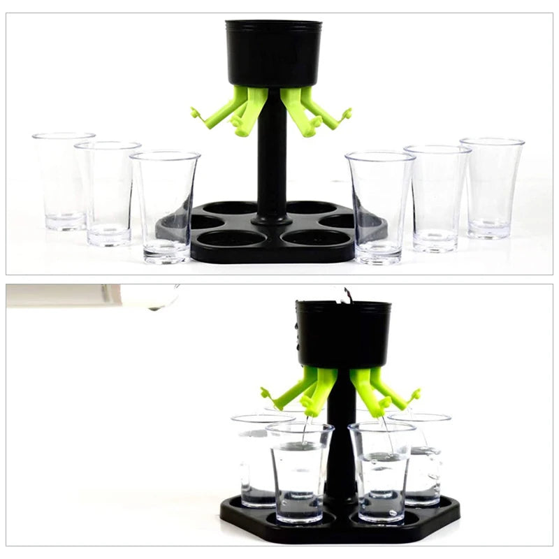 6 Shot Glass Dispenser - Party Perfection for All Beverages