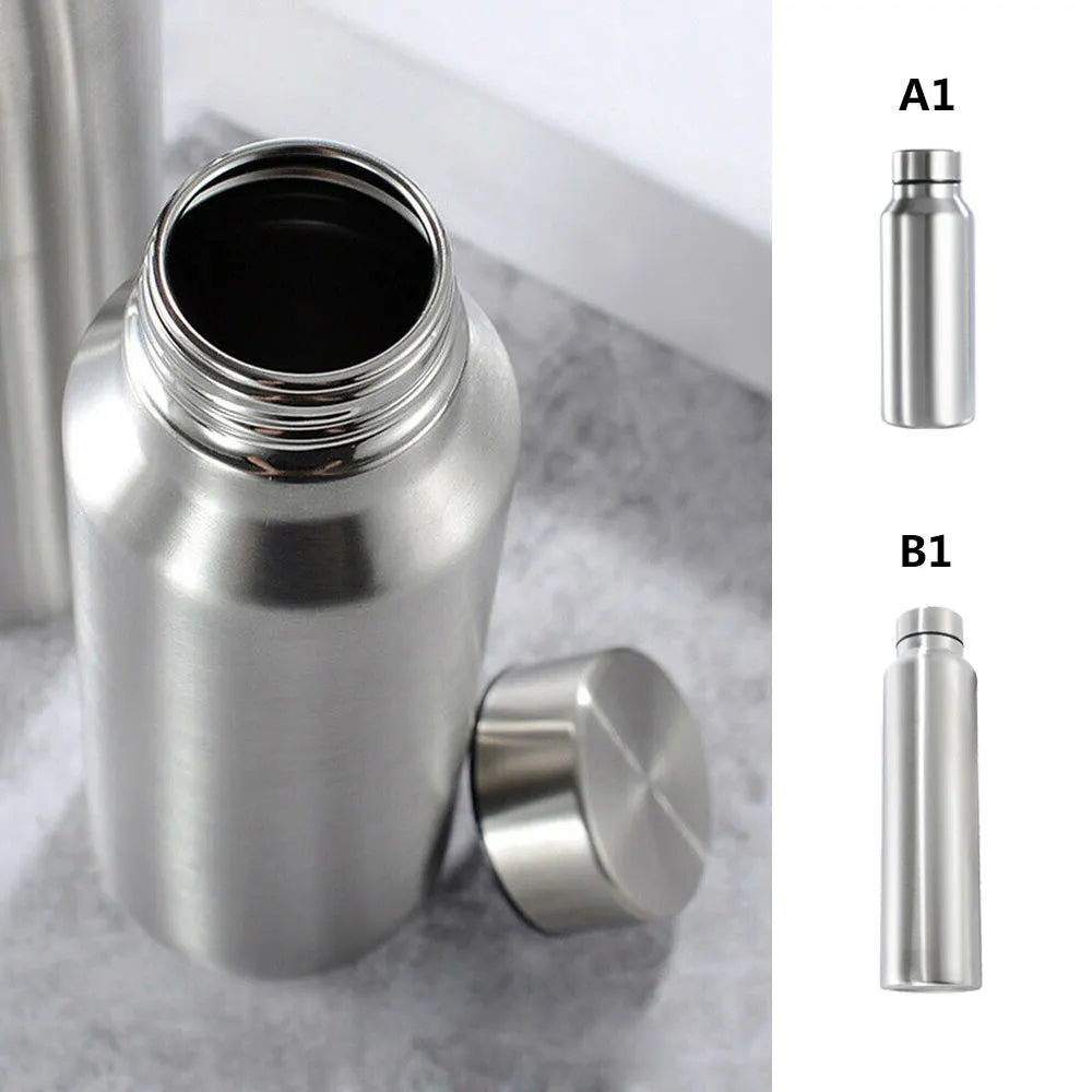 Stainless Steel Sport Water Bottle Single-layer Rugged Water Cup Metal