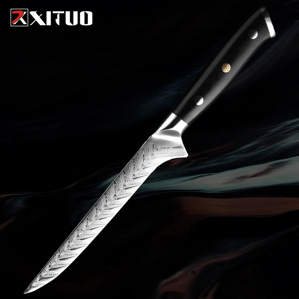 Boning & Fillet Sharp knife , Curved, Flexible, Poultry, and Meat