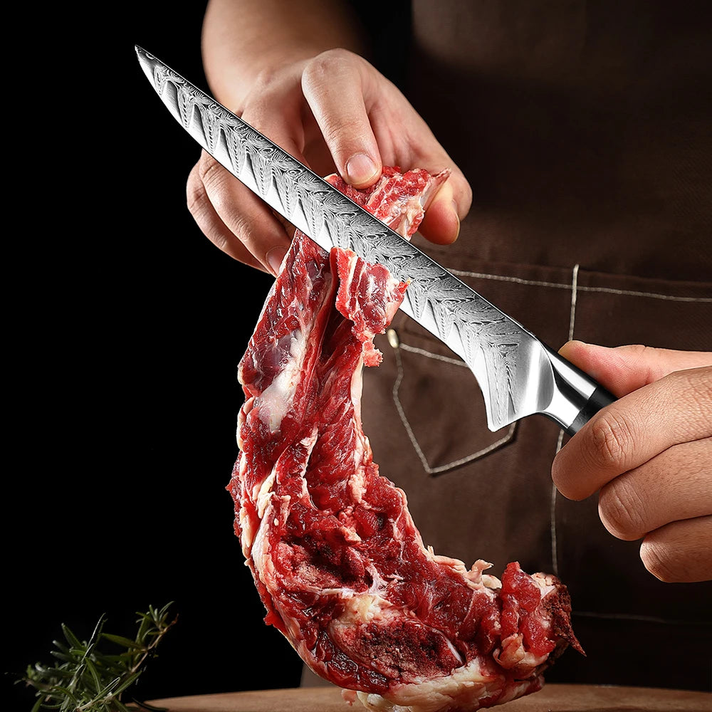 Boning & Fillet Sharp knife , Curved, Flexible, Poultry, and Meat