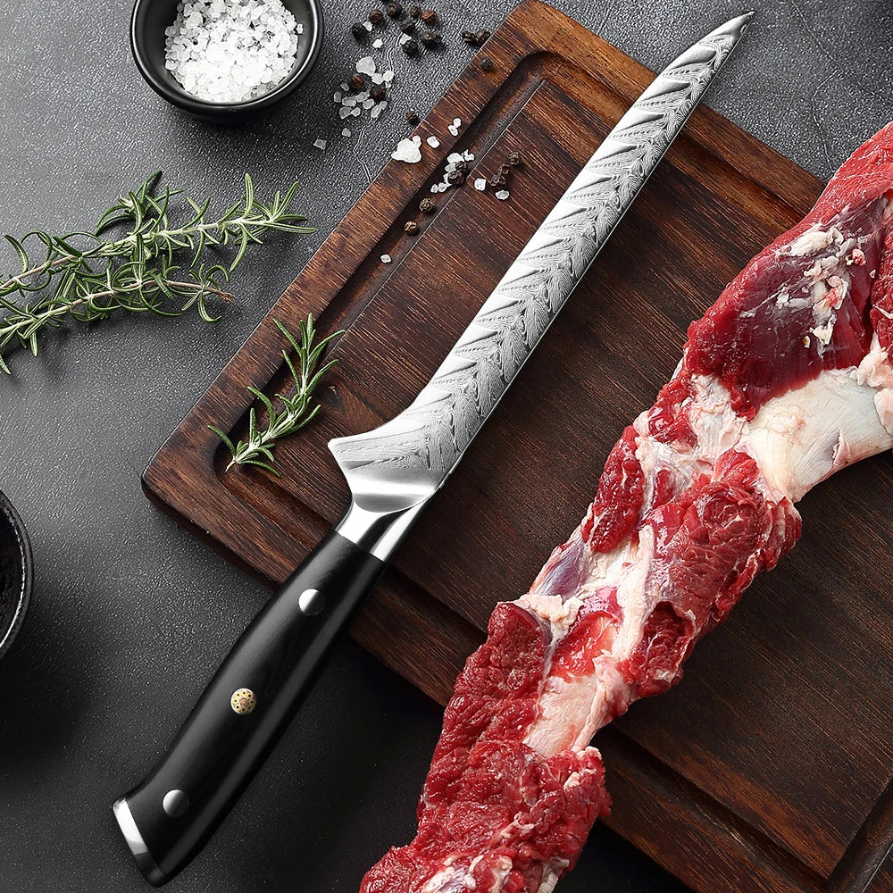 Boning & Fillet Sharp knife , Curved, Flexible, Poultry, and Meat