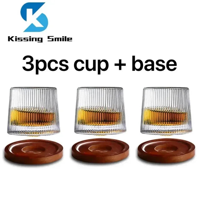 Creative Whiskey Glasses Durable Spinning Glassware