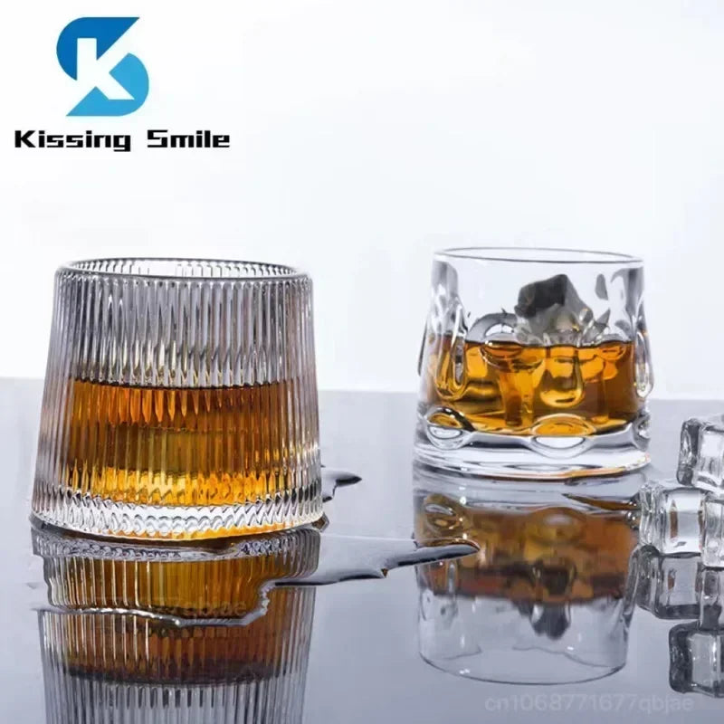 Creative Whiskey Glasses Durable Spinning Glassware