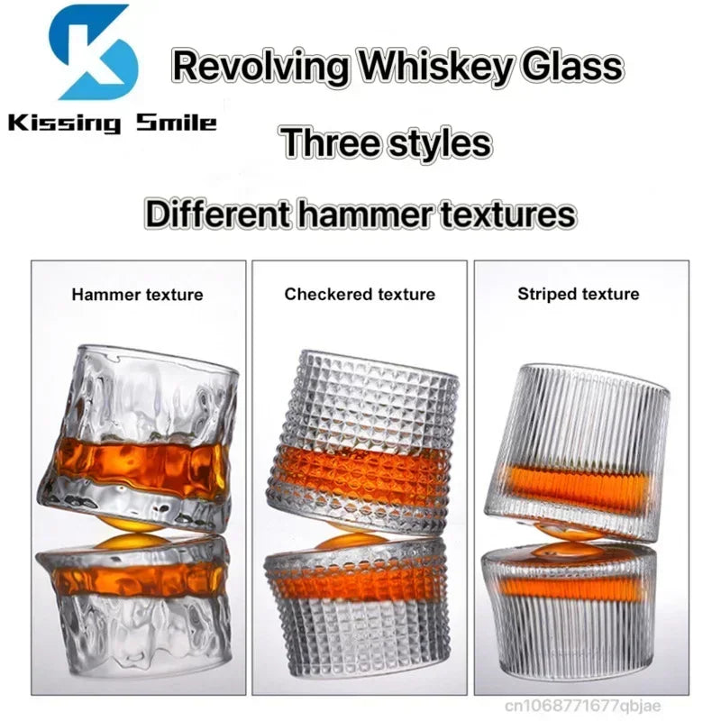 Creative Whiskey Glasses Durable Spinning Glassware