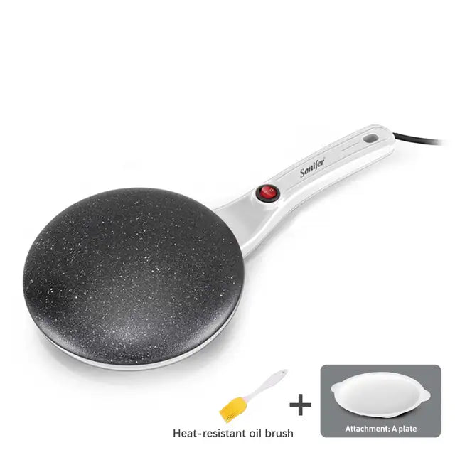 Electric Crepe Maker and Non-Stick Griddle for Pancakes and Pizzas