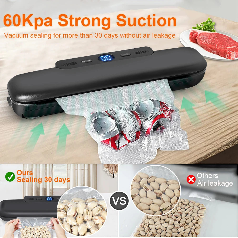 Food Vacuum Sealer Vacuum Packaging Machine With 50pcs Packed Bags