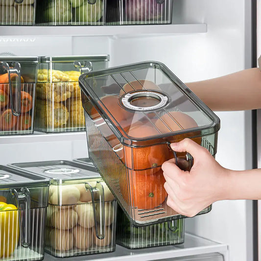 Fridge Organizer Storage Boxes for Vegetable, Fruit and Pantry Storage