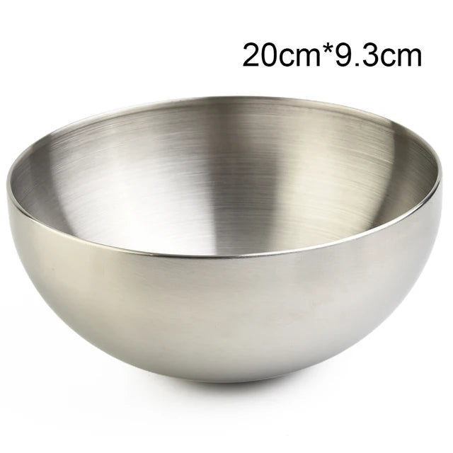 Gold Stainless Steel Fruit and Salad Bowls for Soup, Rice, and more