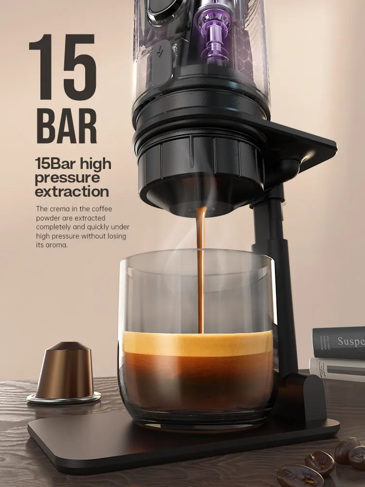 HiBREW Portable Coffee Machine for Car & Home Expresso Coffee Maker