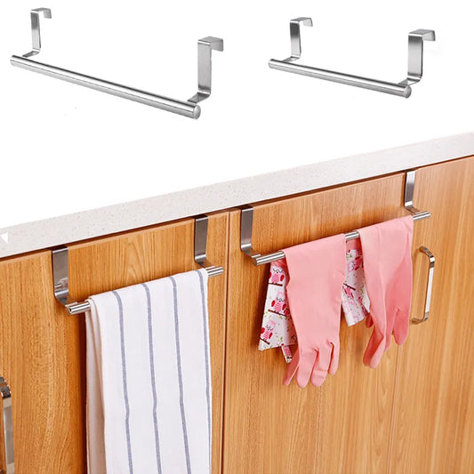 Kitchen Cabinet Door Towel Bar Stainless Steel Towels Hooks