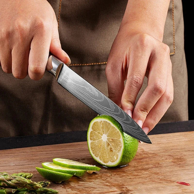 Kitchen Knife - Professional Utility Knife and Santoku Meat Cleaver.