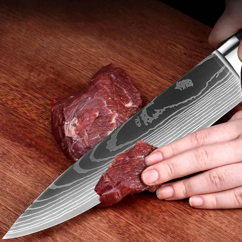 Kitchen Knife - Professional Utility Knife and Santoku Meat Cleaver.