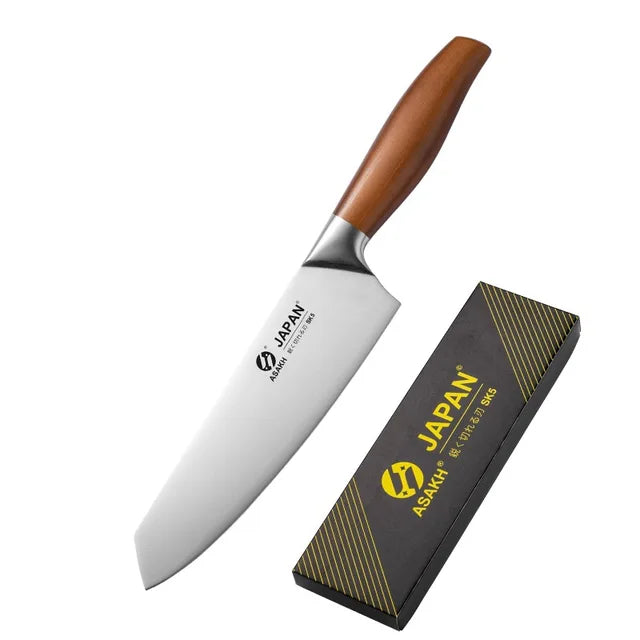 Stainless Steel Kitchen Knife Set with Cleaver and Japanese Chef Knife