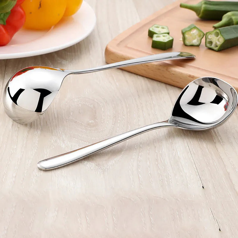 Stainless Steel Thickening Spoon Long Handle Soup Ladle