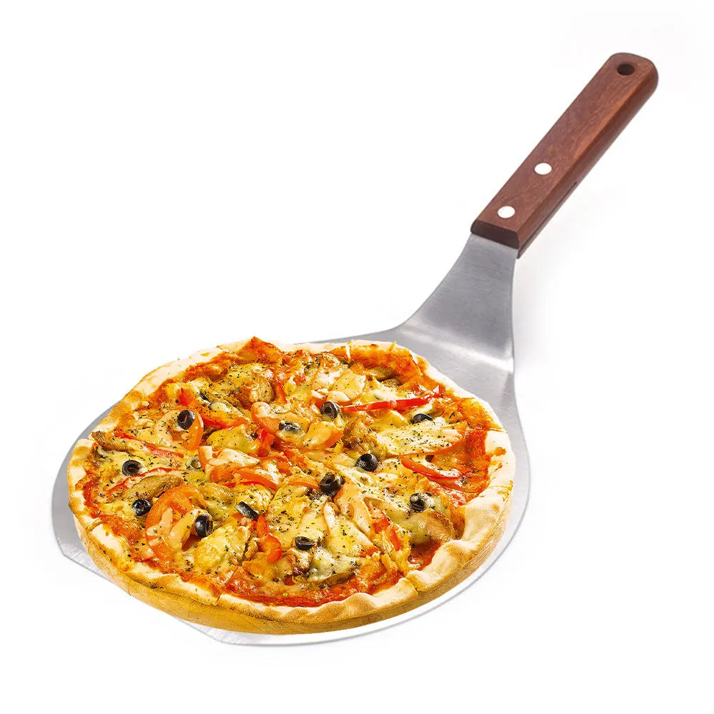 12/13-Inch Metal Pizza Peel with Foldable Wooden Handle for Pizza