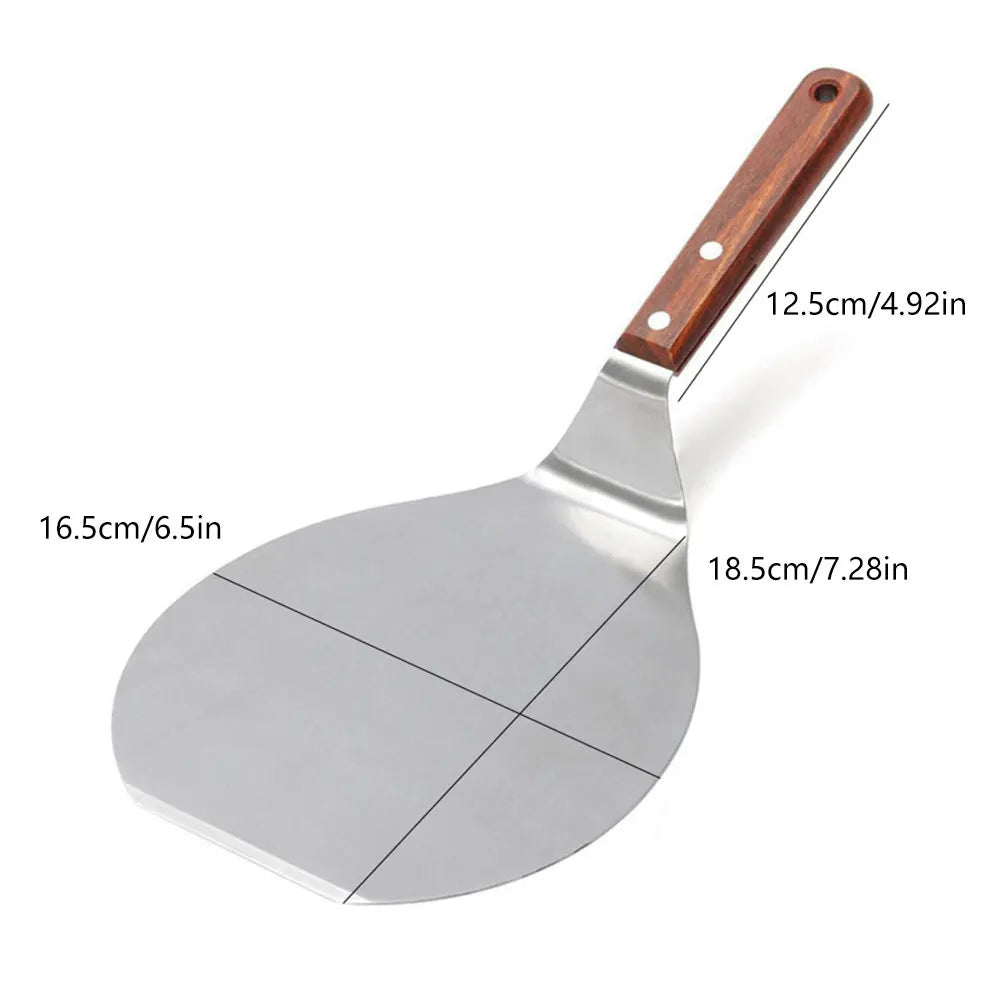 12/13-Inch Metal Pizza Peel with Foldable Wooden Handle for Pizza