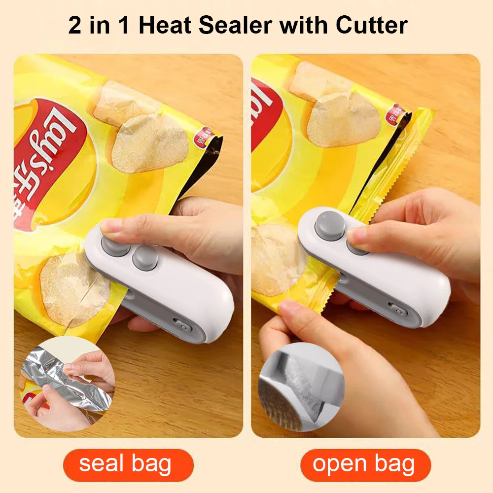 Mini Heat Bag Sealing Machine - Handheld Food Packaging Heat Sealer