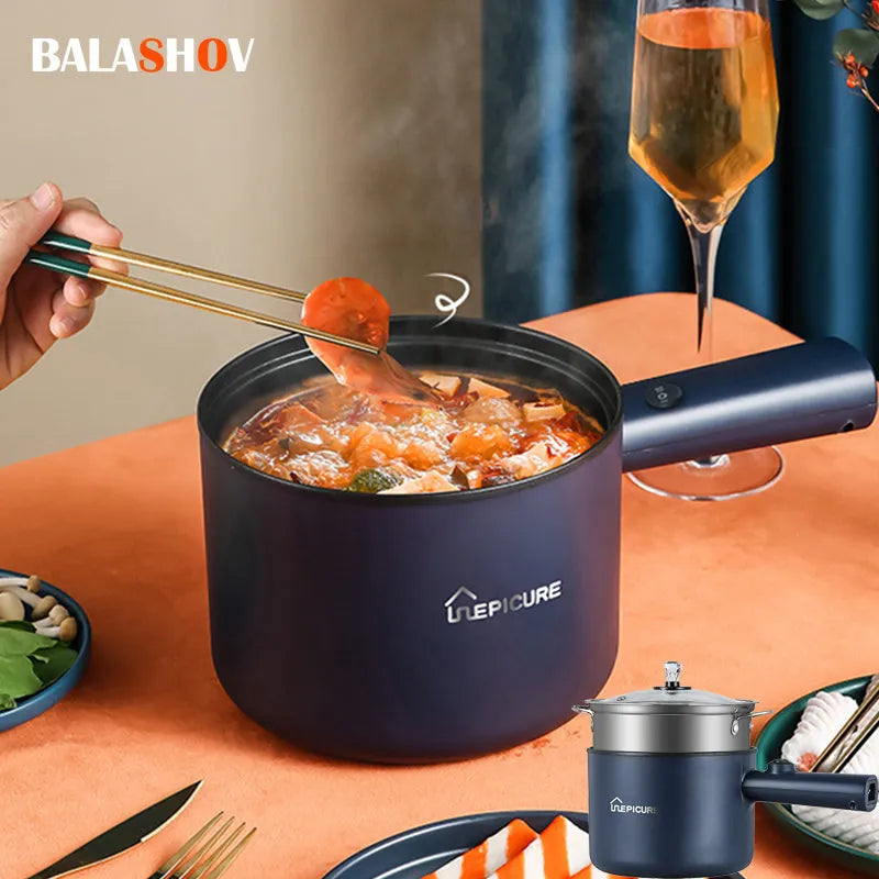 1.8L Multifunction Cooker: Rice Cooker and Hot Pot with Non-Stick Pan