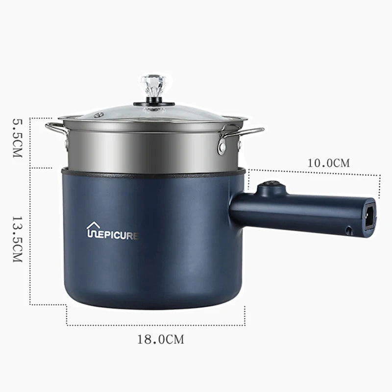 1.8L Multifunction Cooker: Rice Cooker and Hot Pot with Non-Stick Pan