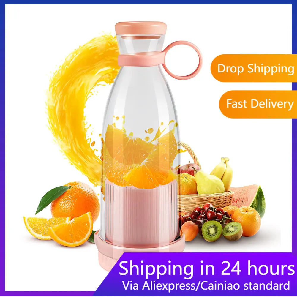 Rechargeable USB Portable Blender: Mini Smoothie & Juice Maker