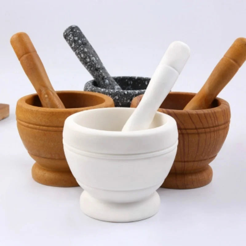 Resin Mortar and Pestle for Grinding Herbs, Garlic, and Spices