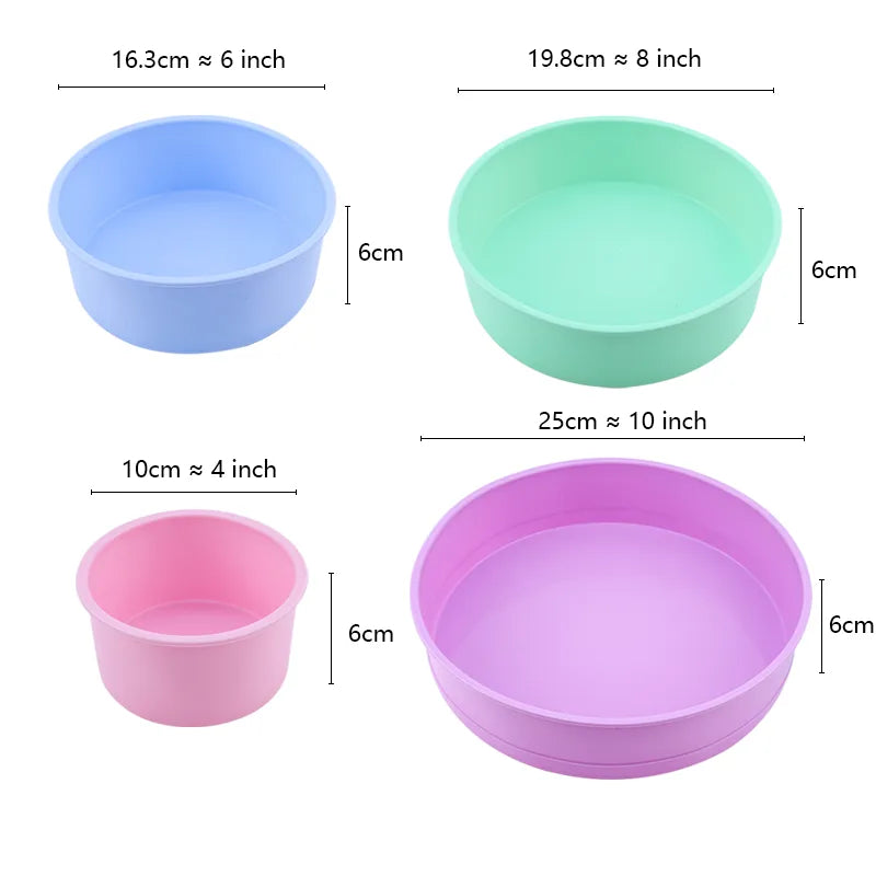 Silicone Cake Mold Round Shape Rectangular Muffin Cupcake Baking Pans