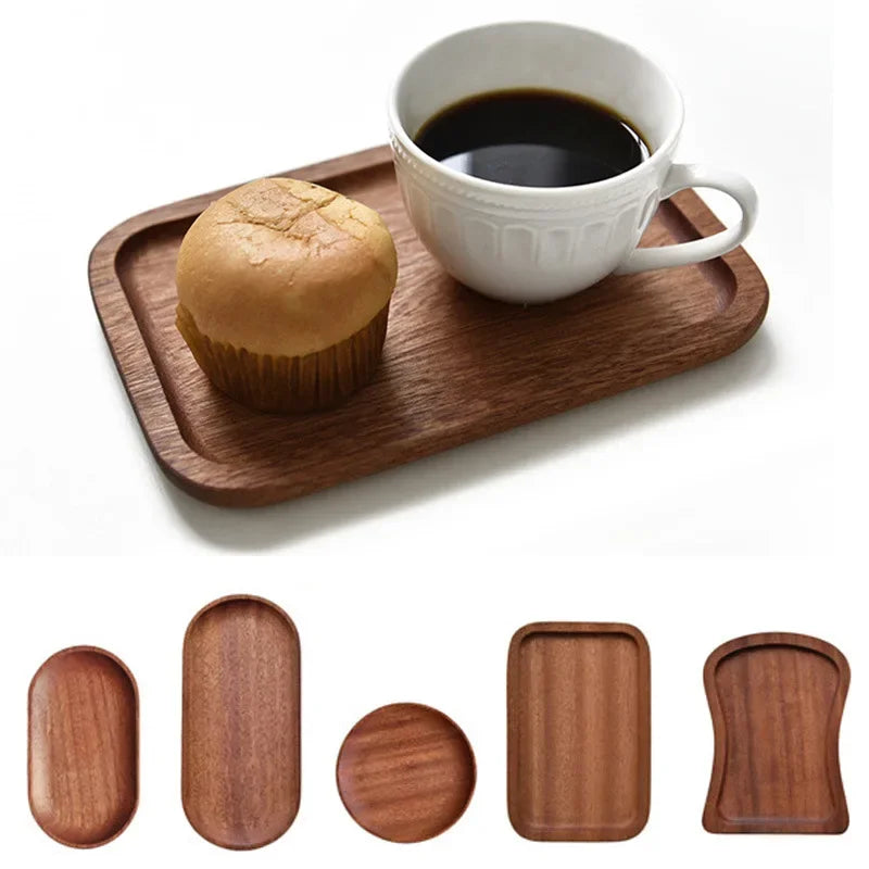 Solid Wood Oval Serving Tray for Tea, Fruit, Bread, Desserts and more