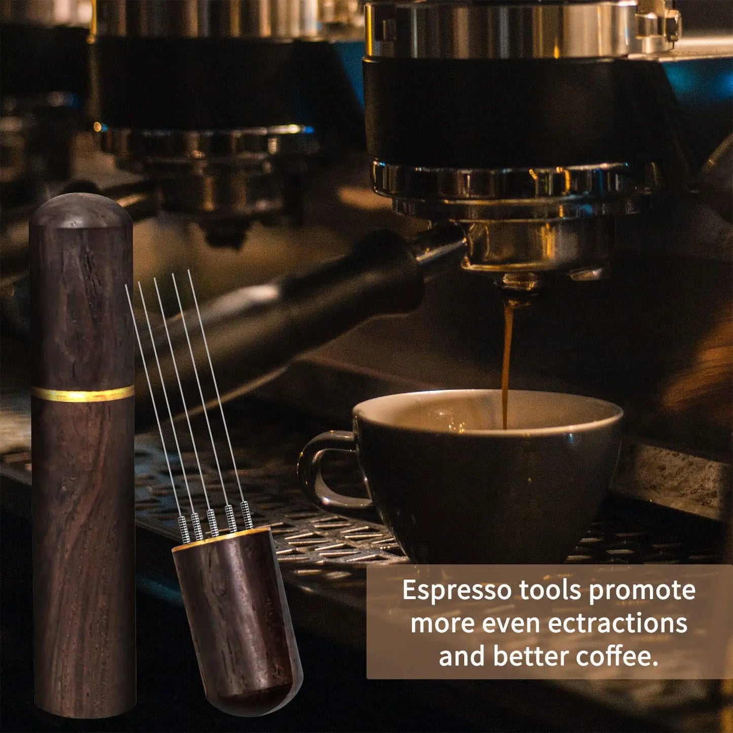 Stainless steel espresso accessories: tampers and more for baristas