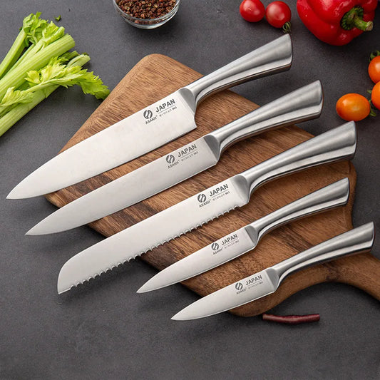 Stainless Steel Kitchen Knives Set for Paring, Utility, and Slicing