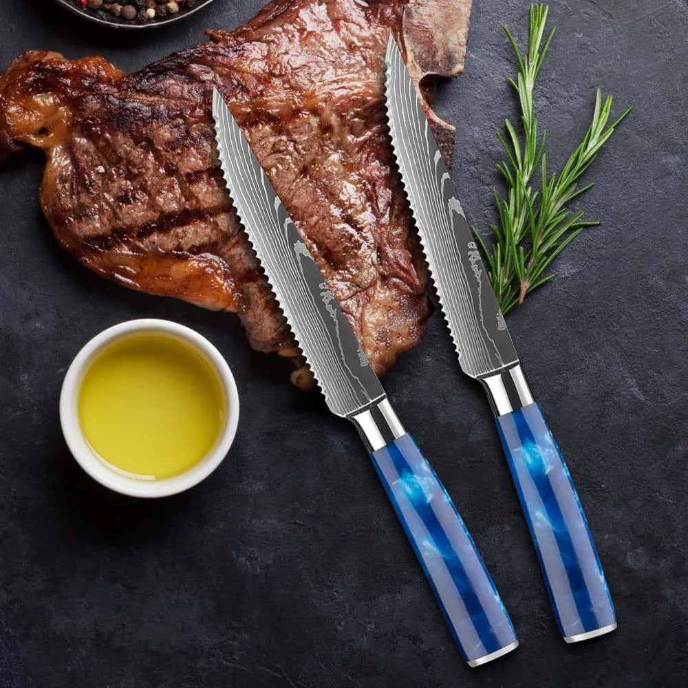 Stainless Steel Steak Knife Sharp Blade for Kitchen and Filleting