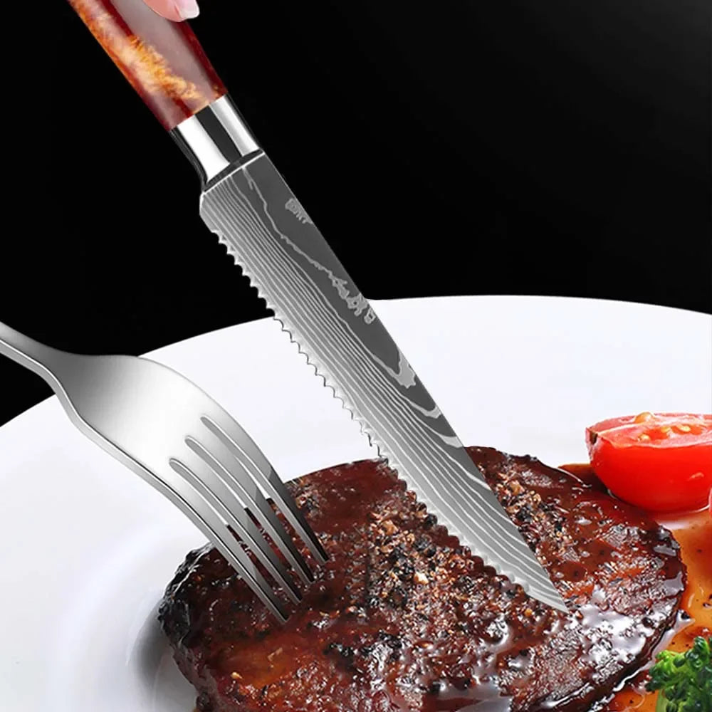 Stainless Steel Steak Knife Sharp Blade for Kitchen and Filleting